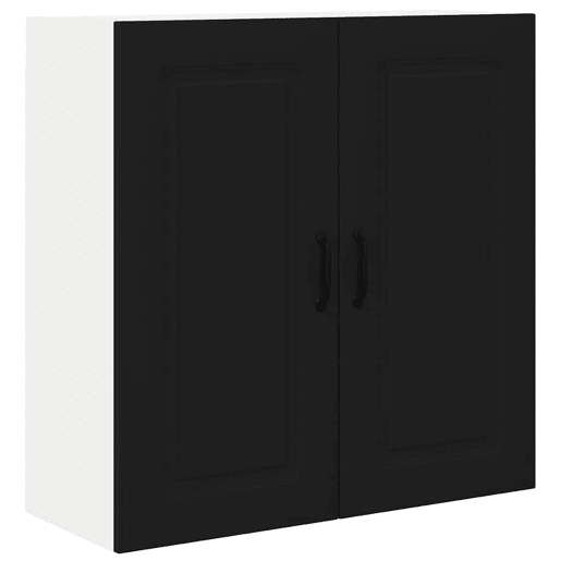 Armário de cozinha suspenso - armario de cocina colgante com porta Preto 80 x 31 x 80 cm