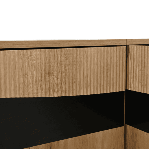 Móvel de TV 180x40x50 cm - Com 4 armários, 8 pernas, capacidade para 30 kg, design simétrico - Natural