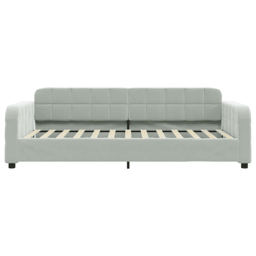Sofá-cama, Sofá conversível 80x200 cm veludo cinzento-claro Sofá-cama, Sofá conversível 80x200 cm veludo cinzento-claro