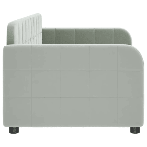 Sofá-cama, Sofá conversível 80x200 cm veludo cinzento-claro Sofá-cama, Sofá conversível 80x200 cm veludo cinzento-claro