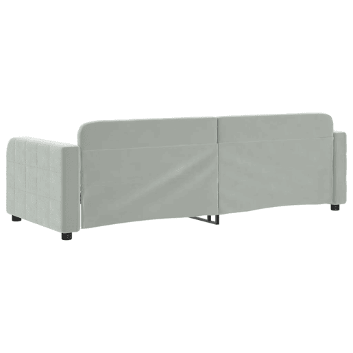 Sofá-cama, Sofá conversível 80x200 cm veludo cinzento-claro Sofá-cama, Sofá conversível 80x200 cm veludo cinzento-claro