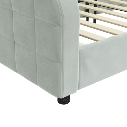 Sofá-cama, Sofá conversível 80x200 cm veludo cinzento-claro Sofá-cama, Sofá conversível 80x200 cm veludo cinzento-claro