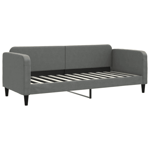Sofá-cama, Sofá conversível com colchão 80x200 cm tecido cinzento-escuro