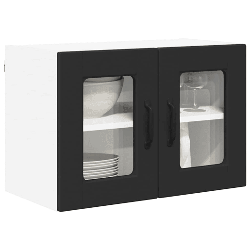 Armário de cozinha suspenso - armario de cocina colgante com porta Preto 60 x 31 x 40 cm