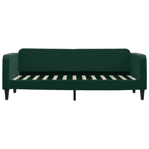 Sofá-cama, Sofá conversível com colchão 80x200 cm veludo verde-escuro