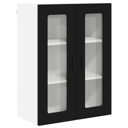 Armário de cozinha suspenso - armario de cocina colgante com porta Preto 60 x 31 x 80 cm
