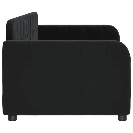 Sofá-cama, Sofá conversível 80x200 cm veludo preto Sofá-cama, Sofá conversível 80x200 cm veludo preto