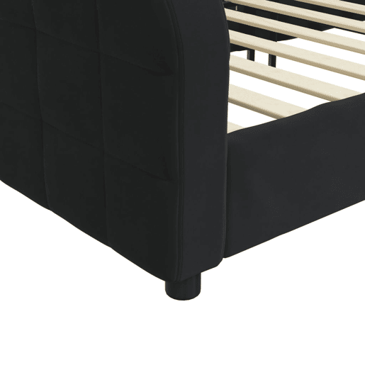 Sofá-cama, Sofá conversível 80x200 cm veludo preto Sofá-cama, Sofá conversível 80x200 cm veludo preto