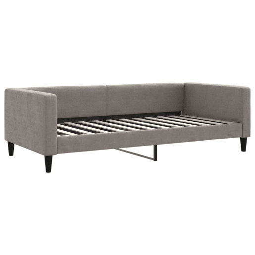 Sofá-cama, Sofá conversível com colchão 100x200 cm tecido cinzento-acastanhado