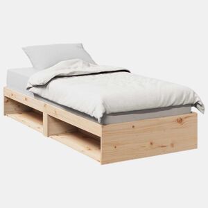 Sofá-cama, Sofá conversível sem colchão 90x190 cm madeira de pinho maciça