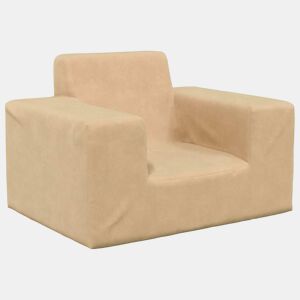 Sofá infantil, Sofá para criança pelúcia macia cor creme