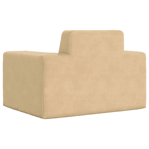 Sofá infantil, Sofá para criança pelúcia macia cor creme