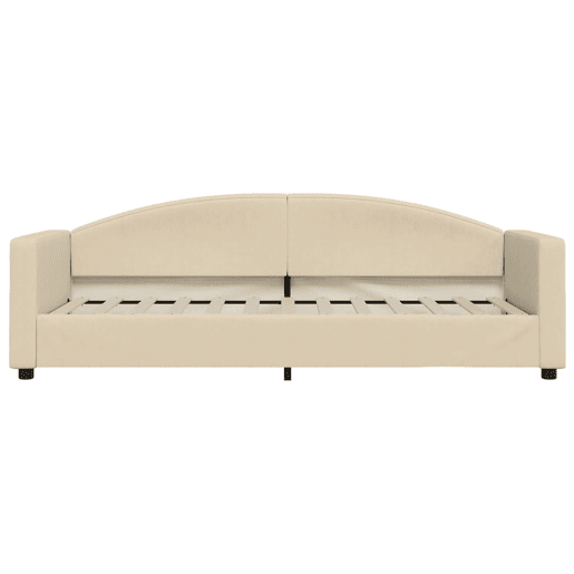 Sofá-cama, Sofá conversível com colchão 80x200 cm tecido cor creme Sofá-cama, Sofá conversível com colchão 80x200 cm tecido cor creme