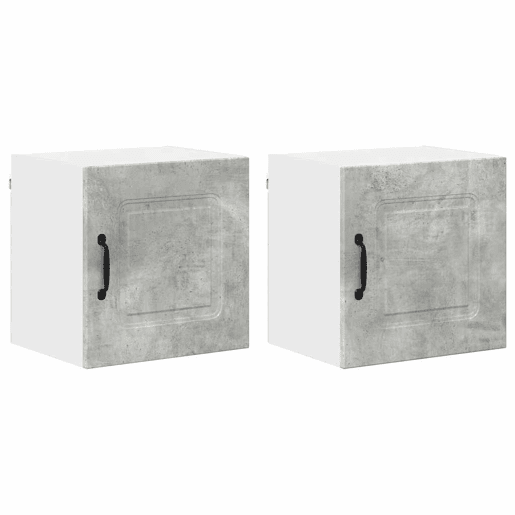Lote de 2 Armários de cozinha suspendidos - Cozinha modular Colgantes Cinzento 40 x 31 x 40 cm