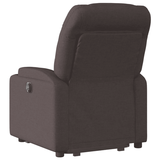 Poltrona reclinável - Poltrona relax elétrica tecido castanho-escuro