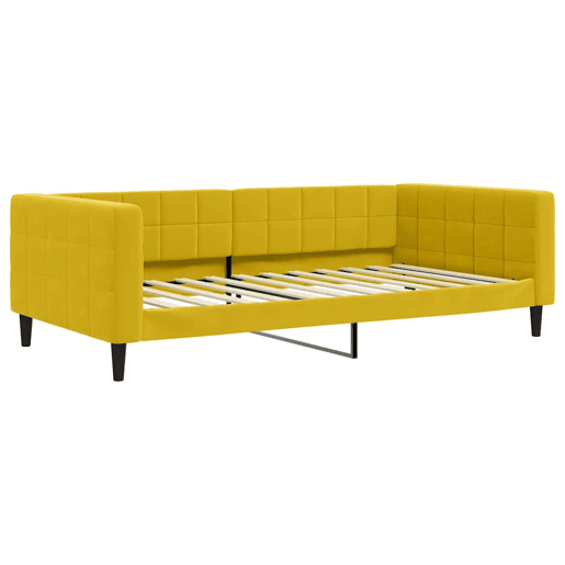 Sofá-cama, Sofá conversível 100x200 cm veludo amarelo Sofá-cama, Sofá conversível 100x200 cm veludo amarelo
