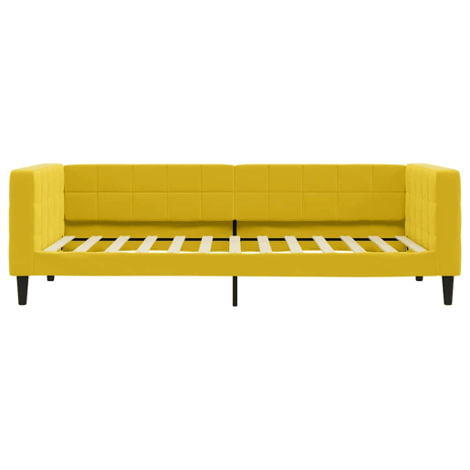 Sofá-cama, Sofá conversível 100x200 cm veludo amarelo Sofá-cama, Sofá conversível 100x200 cm veludo amarelo