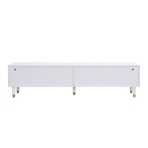 Móvel de TV moderno 178 cm - Design minimalista, grande capacidade, 4 gavetas, MDF e acrílico - Branco Móvel de TV moderno 178 cm - Design minimalista, grande capacidade, 4 gavetas, MDF e acrílico - Branco