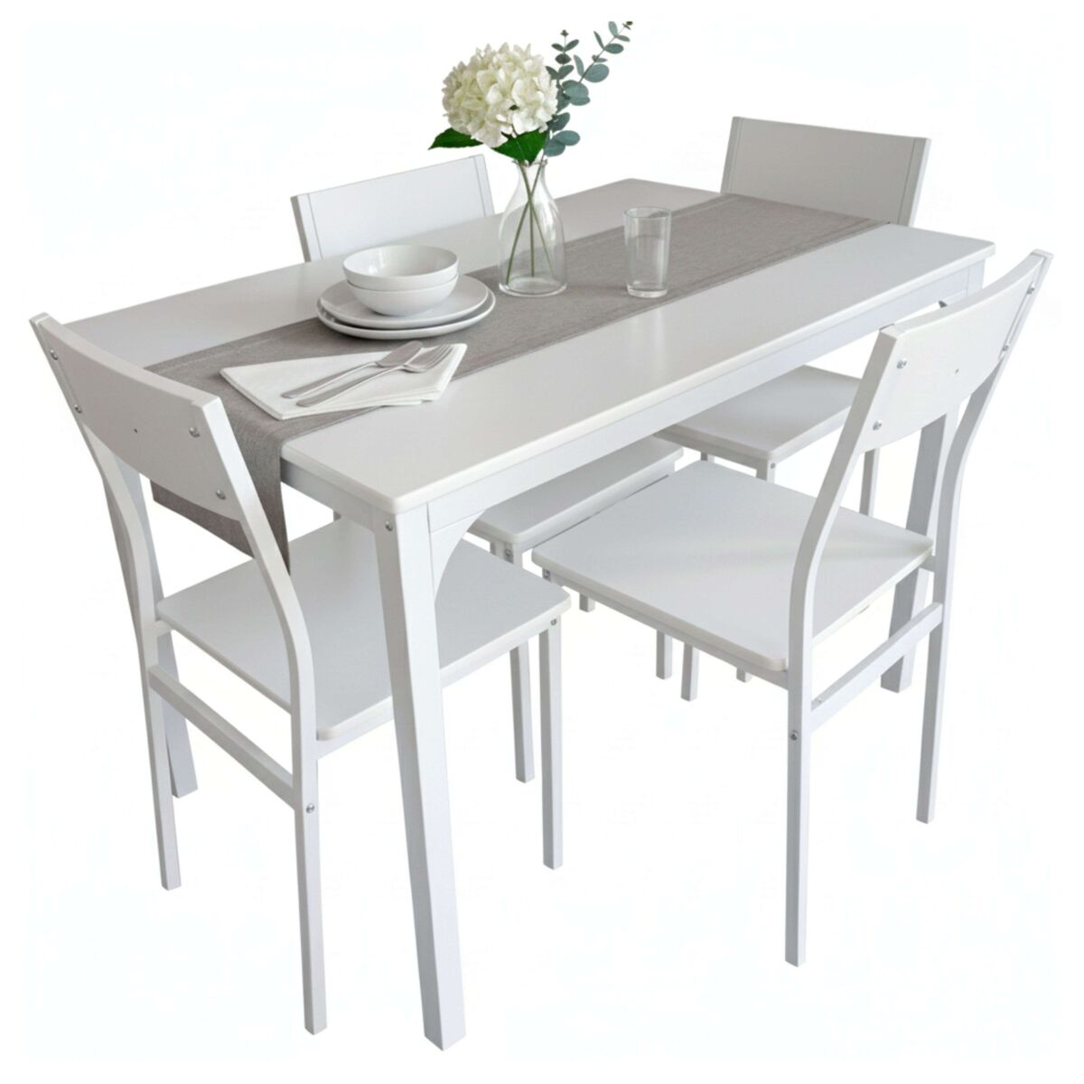 Conjunto de comedor PVC mesa y 4 sillas
