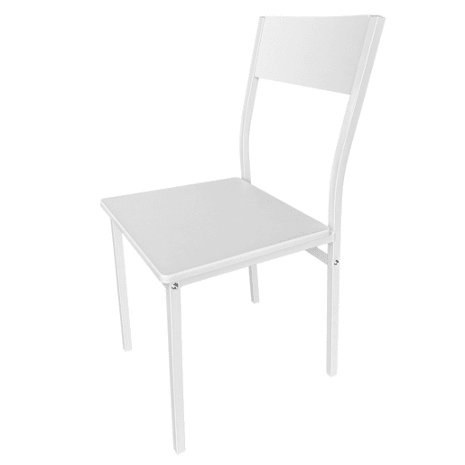 Conjunto de mesa de cozinha com 4 cadeiras, conjunto de jantar para cozinha, melamina branca