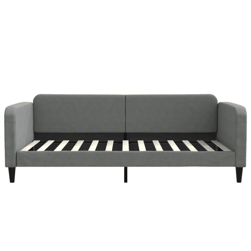 Sofá-cama, Sofá conversível com colchão 100x200 cm tecido cinzento-escuro