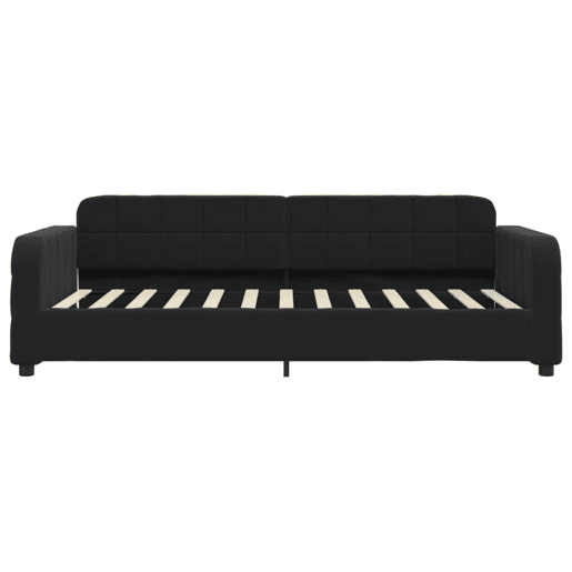 Sofá-cama, Sofá conversível 100x200 cm veludo preto Sofá-cama, Sofá conversível 100x200 cm veludo preto