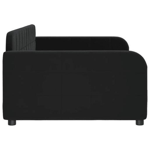 Sofá-cama, Sofá conversível 100x200 cm veludo preto Sofá-cama, Sofá conversível 100x200 cm veludo preto