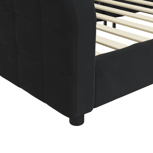 Sofá-cama, Sofá conversível 100x200 cm veludo preto Sofá-cama, Sofá conversível 100x200 cm veludo preto