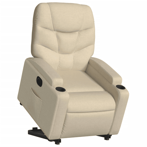 Poltrona reclinável - Poltrona relax elétrica tecido cor creme