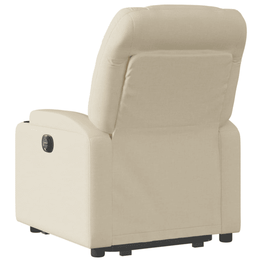 Poltrona reclinável - Poltrona relax elétrica tecido cor creme