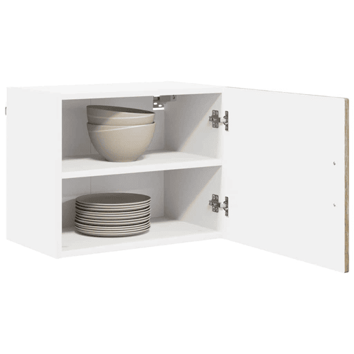 Lote de 2 Armários de cozinha suspendidos - Cozinha modular Colgantes com porta Carvalho Sonoma