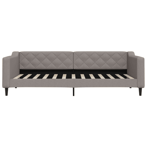Sofá-cama, Sofá conversível com colchão 90x200 cm tecido cinzento-acastanhado