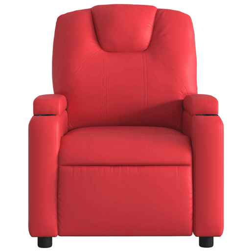 Poltrona de massagens reclinável - Poltrona relax couro artificial vermelho
