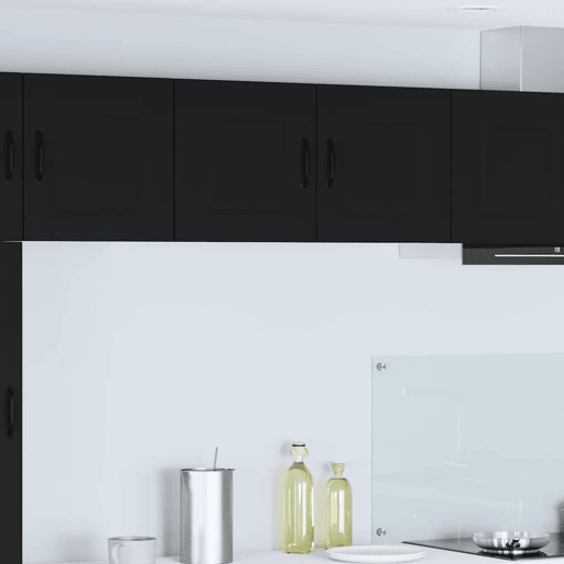 Armário de cozinha suspenso - armario de cocina colgante com porta Preto 80 x 31 x 40 cm