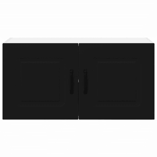 Armário de cozinha suspenso - armario de cocina colgante com porta Preto 80 x 31 x 40 cm