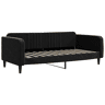 Sofá-cama, Sofá conversível 100x200 cm veludo preto