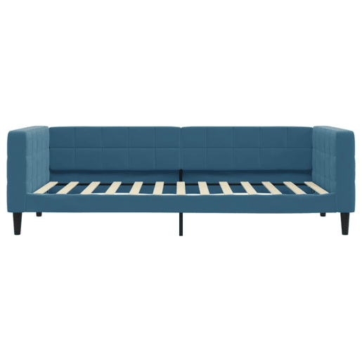 Sofá-cama, Sofá conversível com colchão 90x200 cm veludo azul