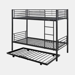 Beliche ADAM com gaveta auxiliar - 90 x 190 cm - Metal - Preto