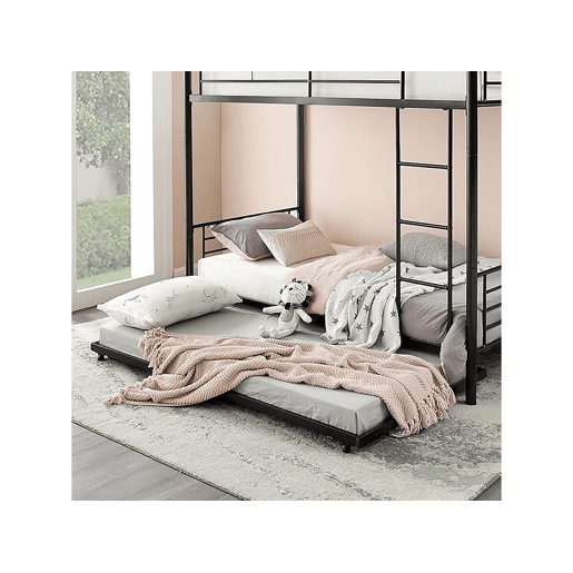 Beliche ADAM com gaveta auxiliar - 90 x 190 cm - Metal - Preto Beliche ADAM com gaveta auxiliar - 90 x 190 cm - Metal - Preto