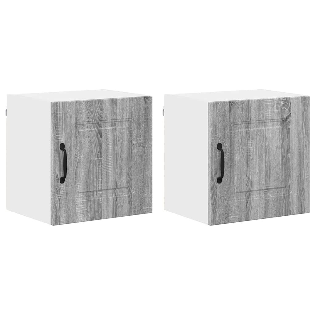 Juego de muebles de cocina - Armarios de pared 40 Roble/ Gris