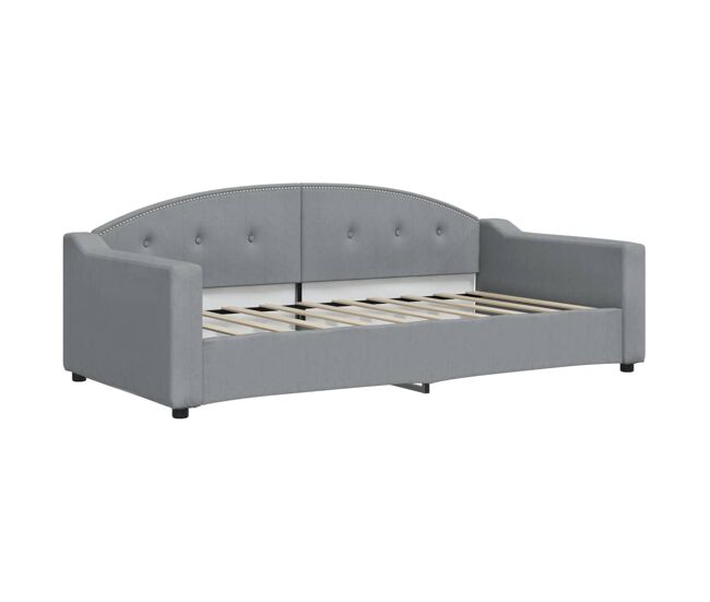 Sofá cama - sofá convertible sin colchón tela gris claro 90x190 cm
