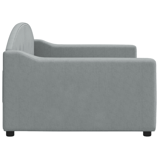 Sofá-cama, Sofá conversível 90x190 cm tecido cinzento-claro