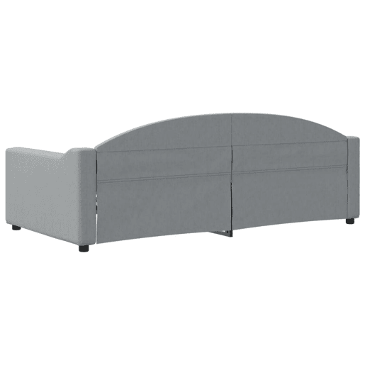 Sofá-cama, Sofá conversível 90x190 cm tecido cinzento-claro