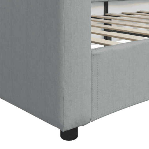 Sofá-cama, Sofá conversível 90x190 cm tecido cinzento-claro
