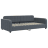Sofá-cama, Sofá conversível 100x200 cm veludo cinzento-escuro