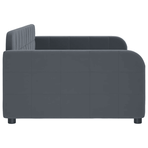 Sofá-cama, Sofá conversível 100x200 cm veludo cinzento-escuro Sofá-cama, Sofá conversível 100x200 cm veludo cinzento-escuro