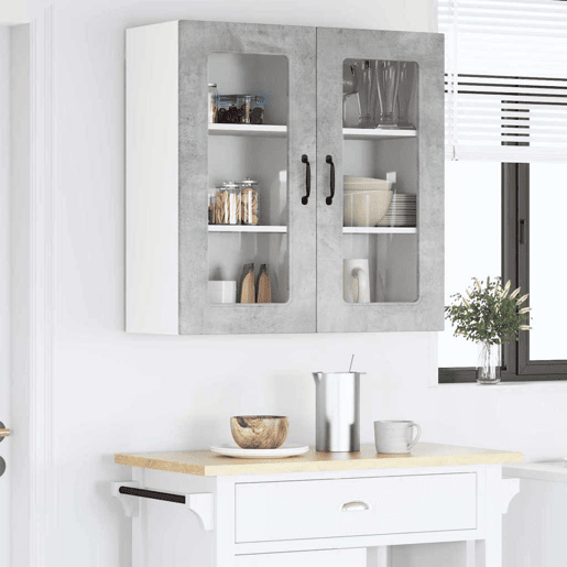 Armário de cozinha suspenso - armario de cocina colgante com porta Cinzento 80 x 31 x 80 cm
