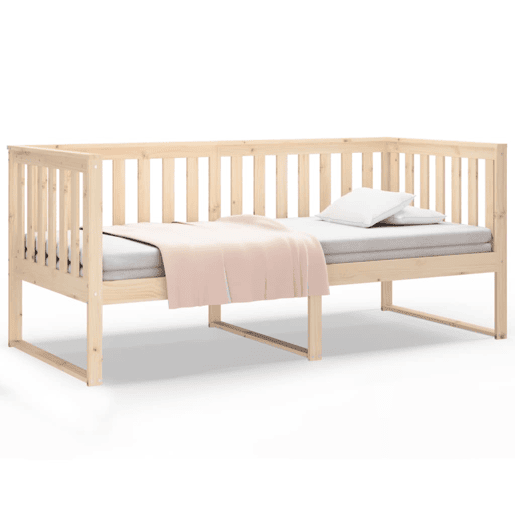 Sofá-cama, Sofá conversível sem colchão 90x190 cm madeira de pinho maciça