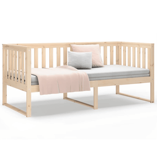 Sofá-cama, Sofá conversível sem colchão 90x190 cm madeira de pinho maciça