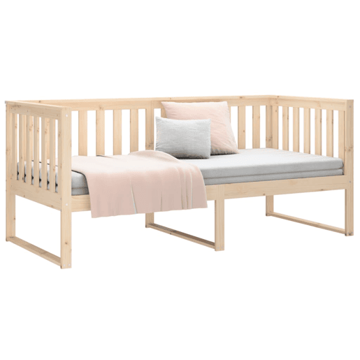 Sofá-cama, Sofá conversível sem colchão 90x190 cm madeira de pinho maciça
